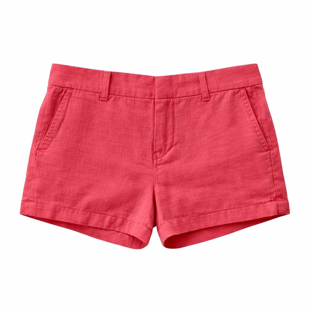 NSF Coral Linen Shorts Size 8 Lightweight Summer Tailored Casual Chic